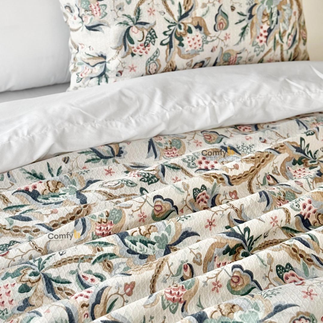 COMFYB 100% COTTON PRINTED PIKE BLANKET FLORAL