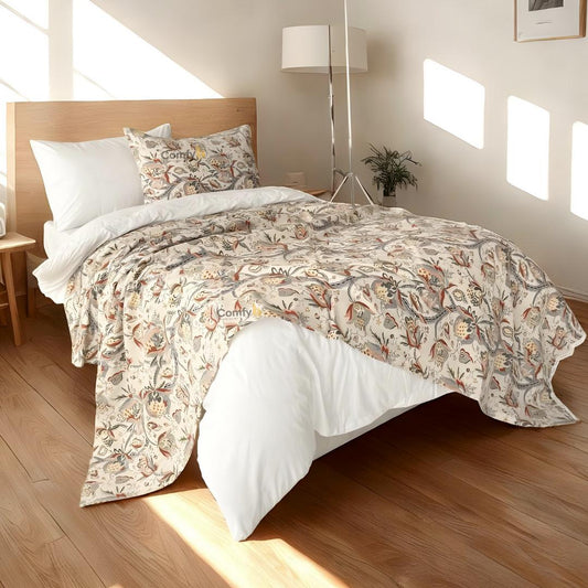COMFYB 100% COTTON PRINTED PIKE BLANKET FLORAL