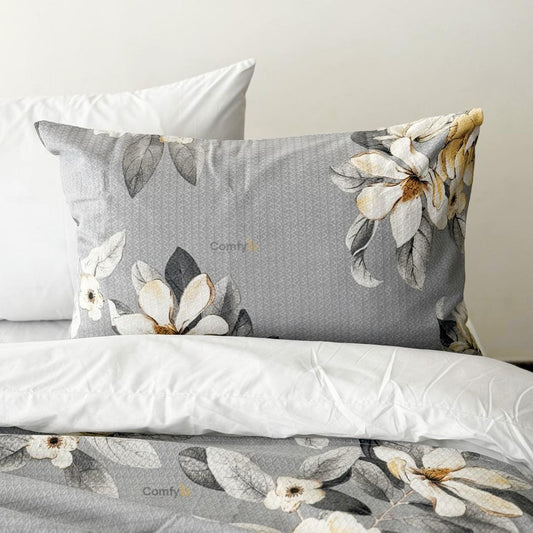 COMFYB 100% COTTON PRINTED PIKE PILLOWCASES FLOWERS 2 PIECES
