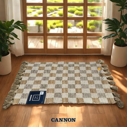 CANNON JUTE COTTON HANDLOOM RUG SQUARE