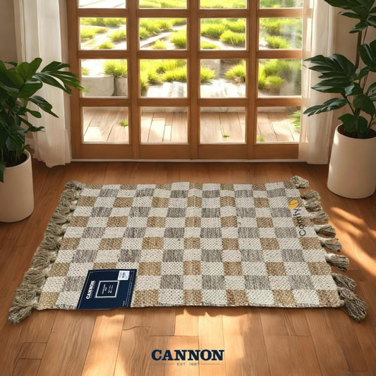 CANNON JUTE COTTON HANDLOOM RUG SQUARE