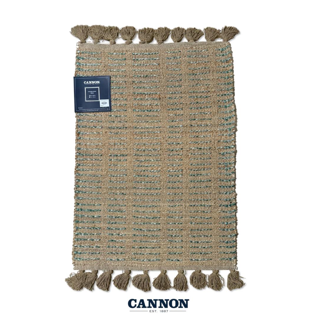 CANNON JUTE COTTON HANDLOOM RUG STRIPED