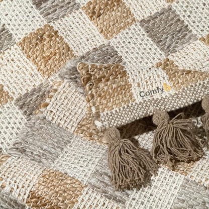 CANNON JUTE COTTON HANDLOOM RUG SQUARE