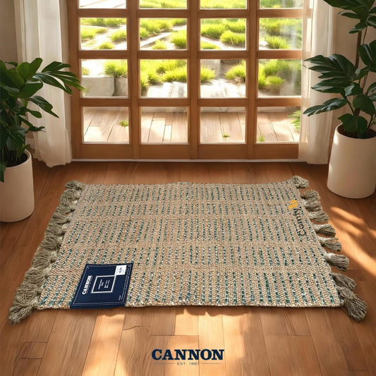 CANNON JUTE COTTON HANDLOOM RUG STRIPED