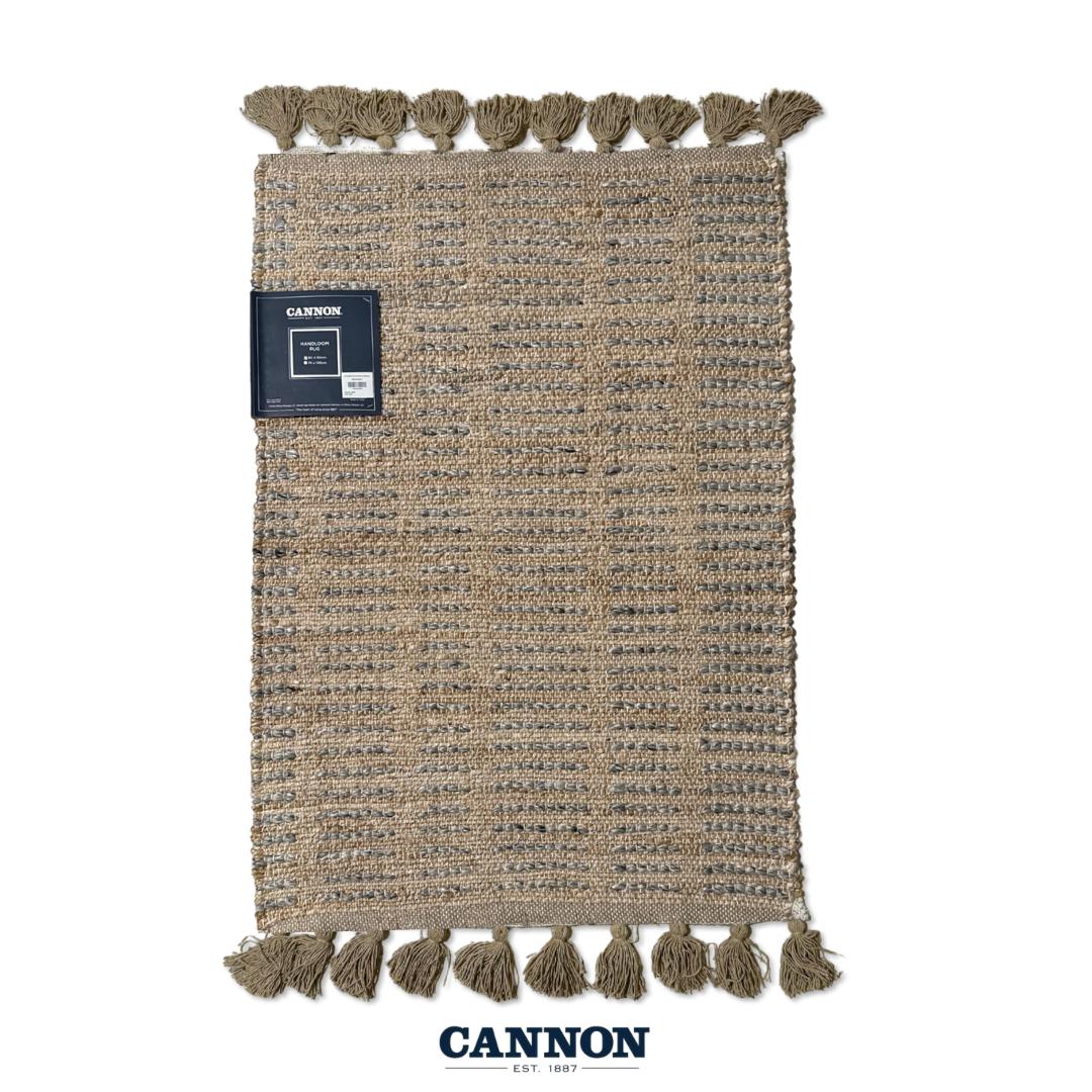 CANNON JUTE COTTON HANDLOOM RUG STRIPED