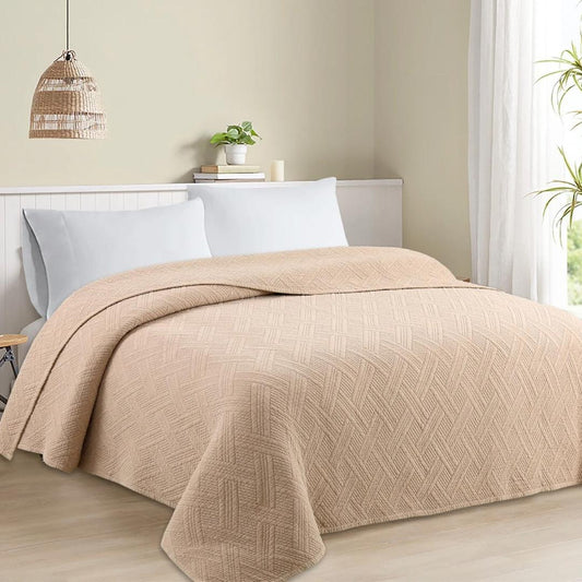 CANNON 100% COTTON STONE WASH BEDSPREAD STERLING