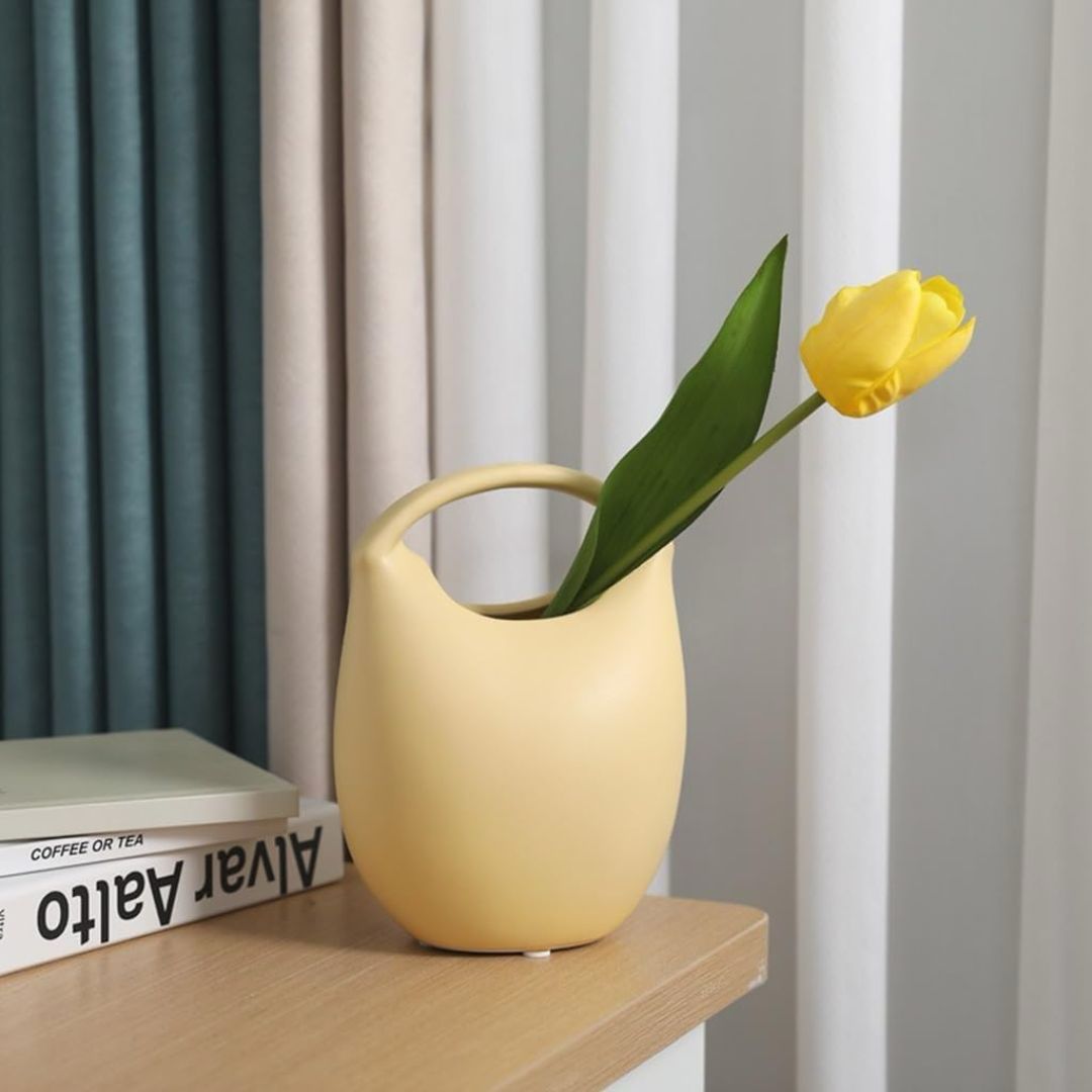 CERAMIC MINI HAND BAG VASE