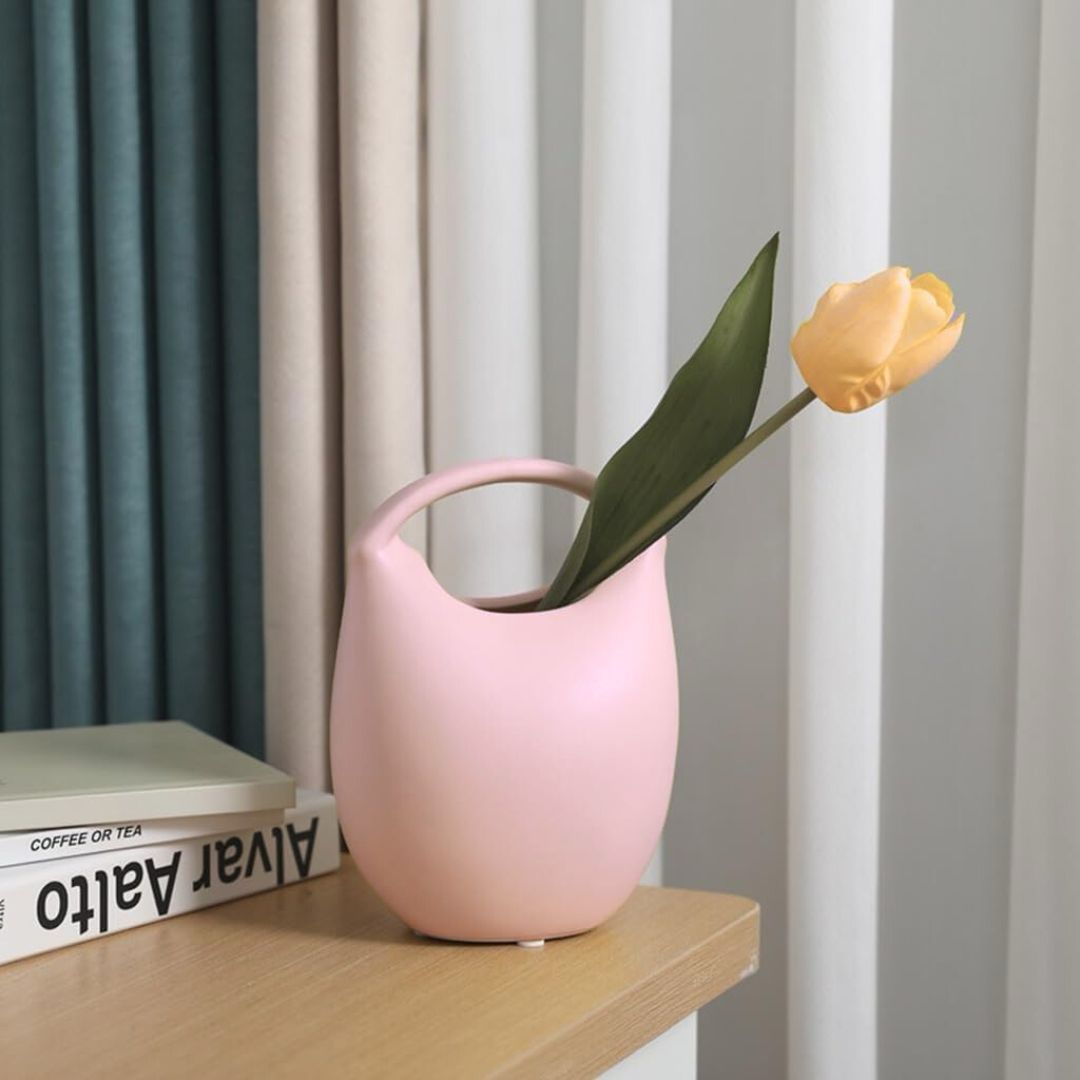 CERAMIC MINI HAND BAG VASE