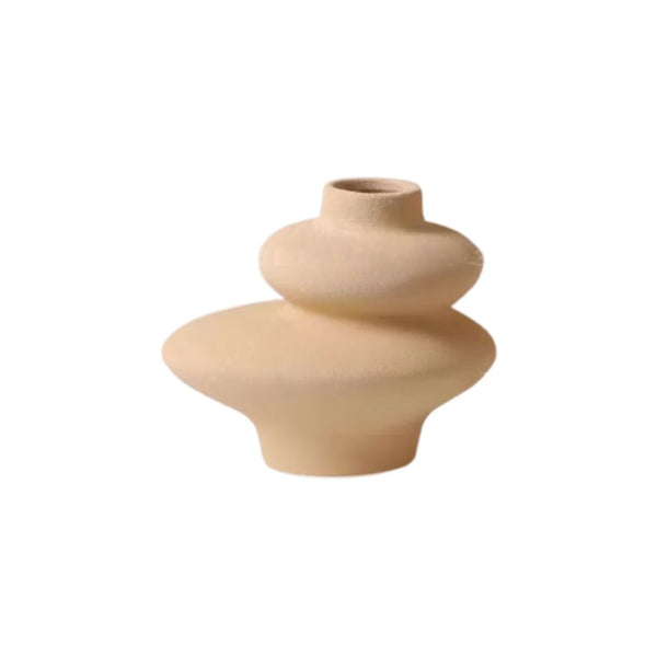CERAMIC VASE BEIGE PLA
