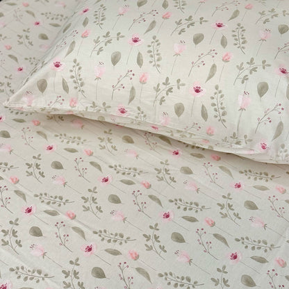 COMFYB 100% COTTON FITTED SHEET SET FLO