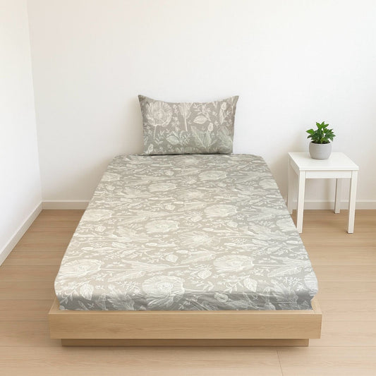 COMFYB 100% COTTON FITTED SHEET SET FLOWER