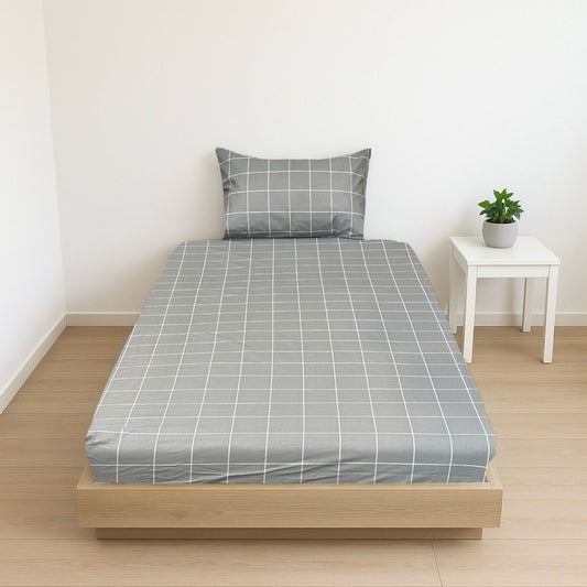 COMFYB 100% COTTON FITTED SHEET SET SQUARE