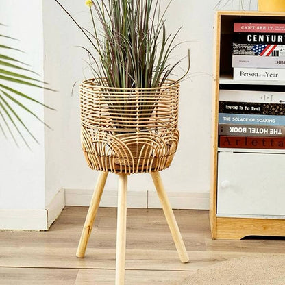 KLON WOVEN ROUND FLOWER POT STAND 2-PIECE
