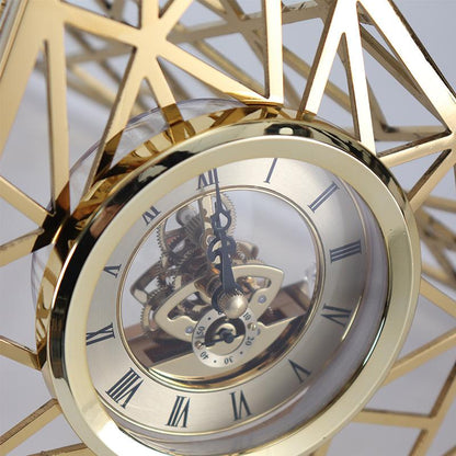 GOLD TRIANGLED CLOCK