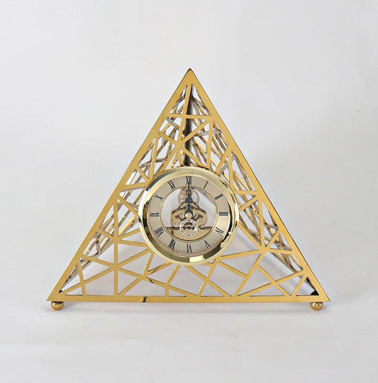 GOLD TRIANGLED CLOCK