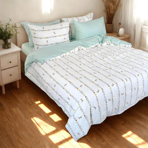 COMFYB 100% COTTON REVERSIBLE BED SET PAPEYON