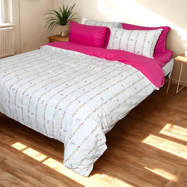 COMFYB 100% COTTON REVERSIBLE BED SET PAPEYON