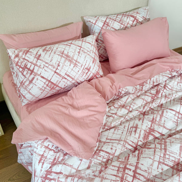 COMFYB 100% COTTON REVERSIBLE BED SET LINES