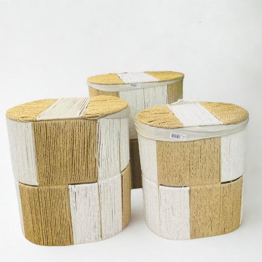RNT LAUNDRY BASKET SET WITH LID
