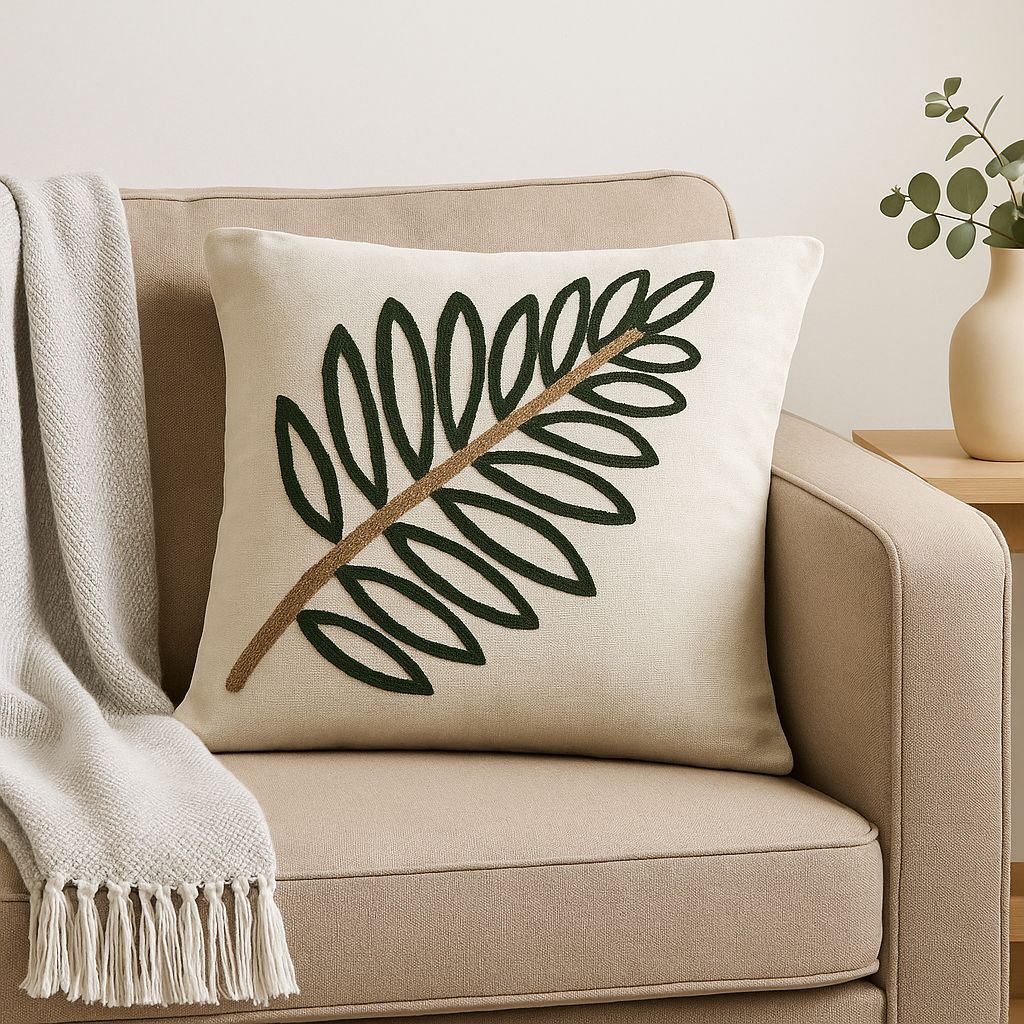 ELAV CUSHION COVER EMBROIDERED WM