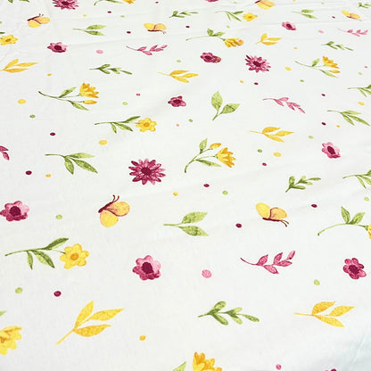 COMFYB 100% COTTON PRINTED FITTED SHEET SET SUNFLOWER3