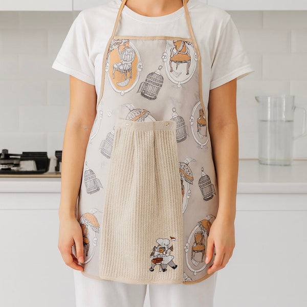 COMF KITCHEN WATERPROOF APRON 53X73CM WITH TOWEL CHEF