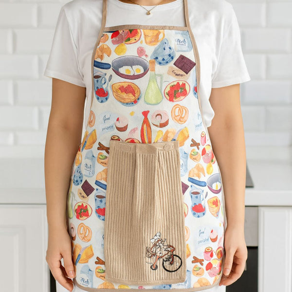 COMF KITCHEN WATERPROOF APRON 53X73CM WITH TOWEL FOOD