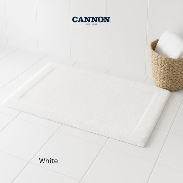 CANNON 100% COTTON REVERSIBLE BATHMAT RECTANGULAR 60X90CM SOLID