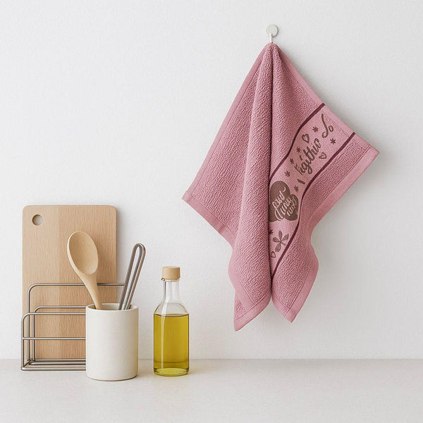 KT 100% KITCHEN TOWEL SET 3 PIECES (30X46CM) ROSE
