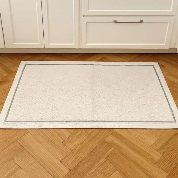 BOUCLE 100% COTTON BATHMAT LINE GREY