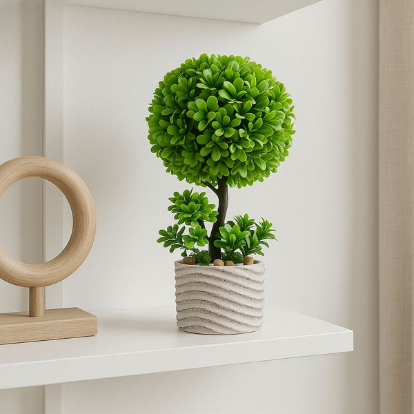 GREENY ARTIFICIAL PLANT WITH POT GRASS BALL