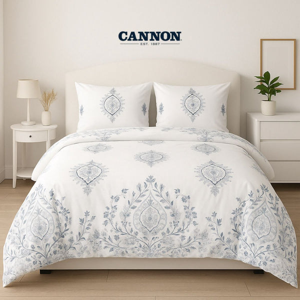 CANNON PRINTED POLY COTTON 50/50 BED SET WB