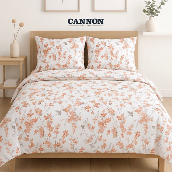CANNON PRINTED POLY COTTON 50/50 BED SET FS