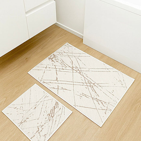 LO PRINTED BATHMAT SET 2 PIECES BEIGE