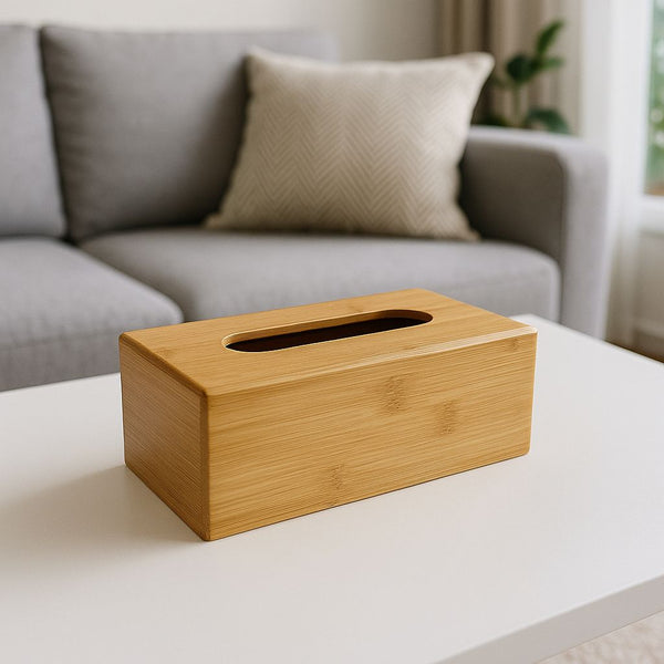 WOODEN TISSUE BOX SOLID