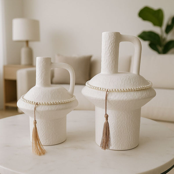 MODERN VOTRE CERAMIC VASE SET 2 PIECES