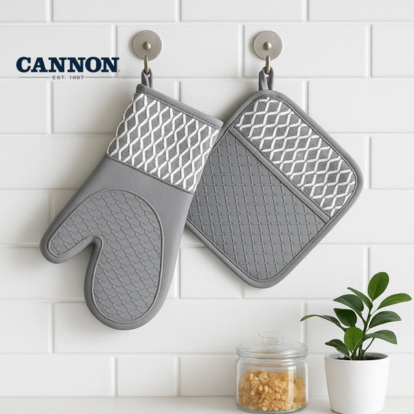 CANNON KITCHEN OVEN MITT & POT HOLDER XX SET 2 PIECES