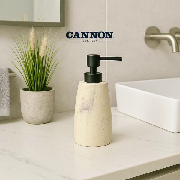 CANNON PORCELAIN SOAP DISPENSER PUMP CREAM
