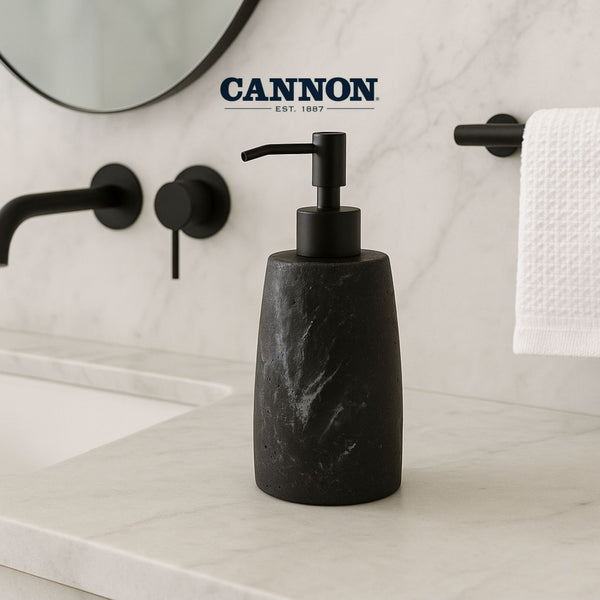 CANNON PORCELAIN SOAP DISPENSER PUMP BLACK