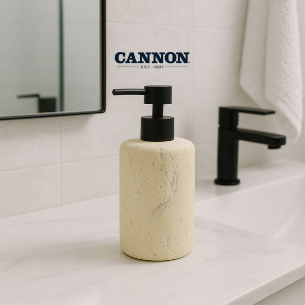 CANNON PORCELAIN SOAP DISPENSER TOUCH CREAM