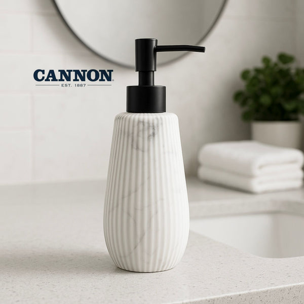 CANNON PORCELAIN SOAP DISPENSER MARBLE
