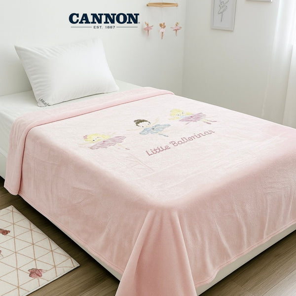 CANNON PRINTED BLANKET LITTLE BALERINAS ROSE 160X220CM