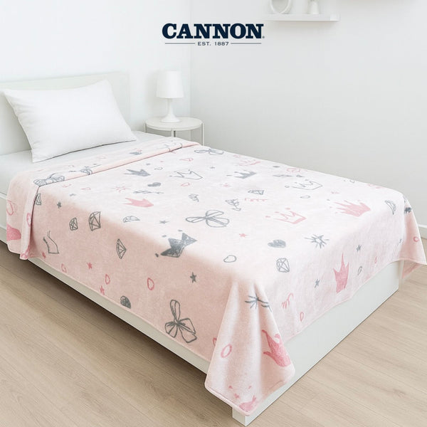 CANNON PRINTED BLANKET QUEEN ROSE 160X220CM