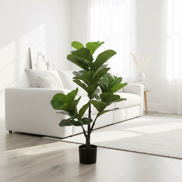 ARTIFICIAL FIDDLE LEAF FIG PLANT 95CM