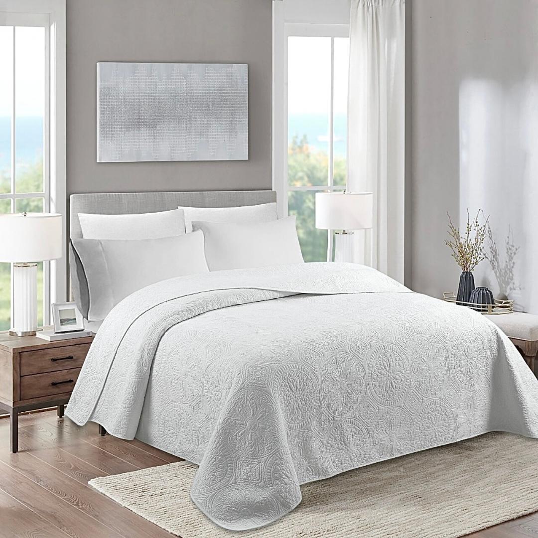 CANNON 100% COTTON STONE WASH BEDSPREAD SUN FLOWER