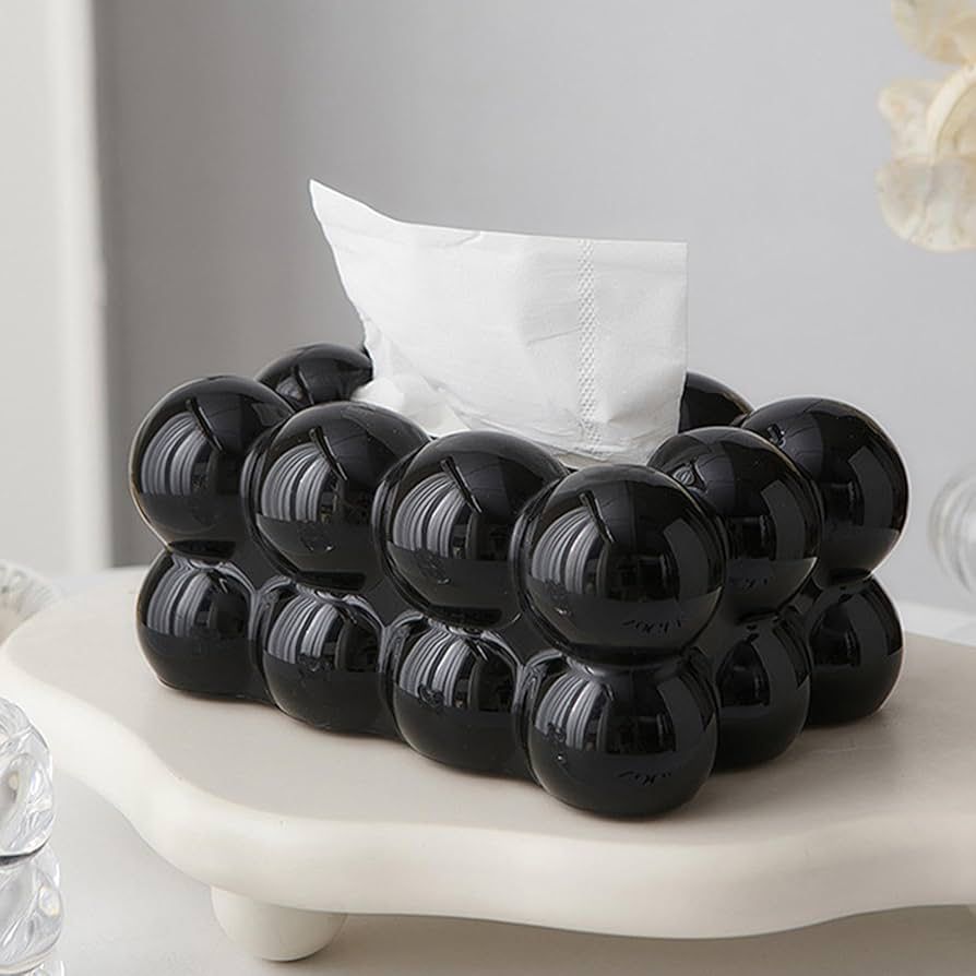 PORCELAIN 4- BUBBLE TISSUE BOX