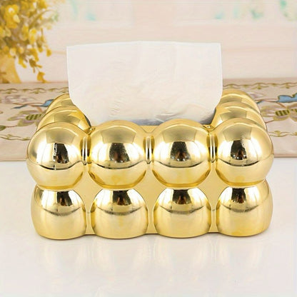 PORCELAIN 4- BUBBLE TISSUE BOX