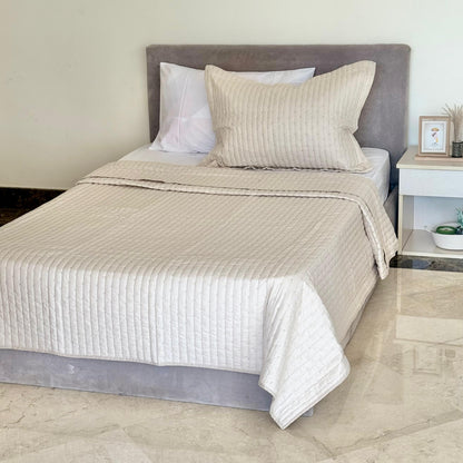 CANNON 100% COTTON STONE WASH BEDSPREAD STRIPED