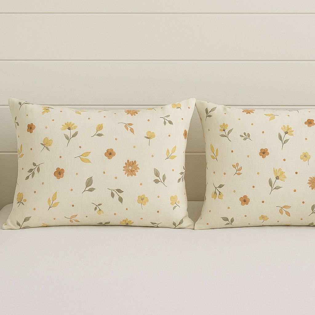 COMFYB 1005 COTTON PRINTED PILLOWCASES SUNFLOWER