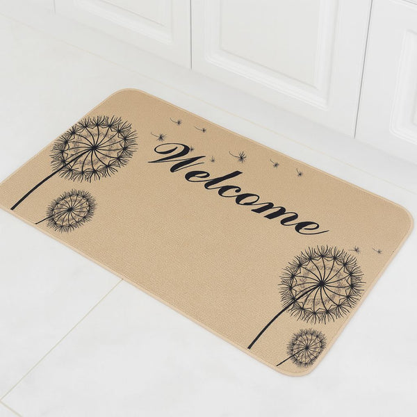 DECORATIVE NON SLIP KITCHEN MAT 50X80CM WELCOME DANDELION